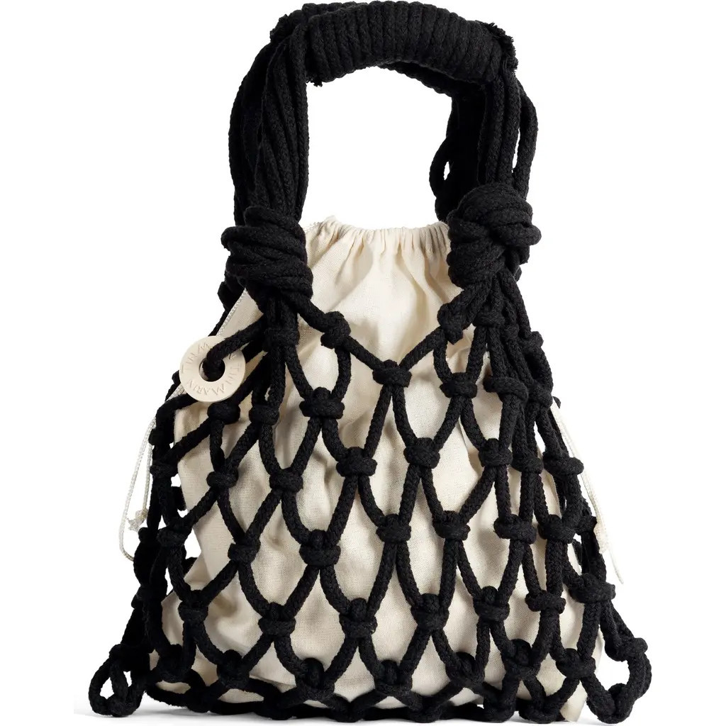 Tin Marin Trenza Macrame Net Bag in Midnight Black at Nordstrom | Nordstrom