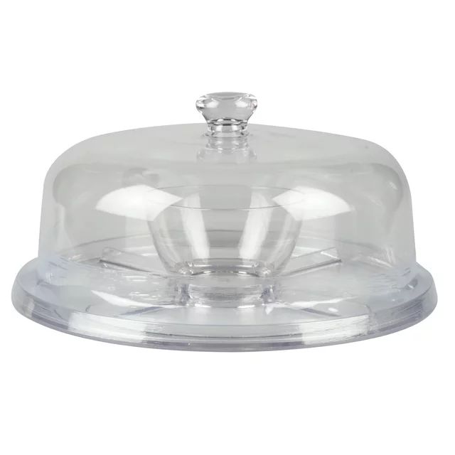 Better Homes & Gardens 12.25 in Round Acrylic Everyday Cake Stand, Clear | Walmart (US)