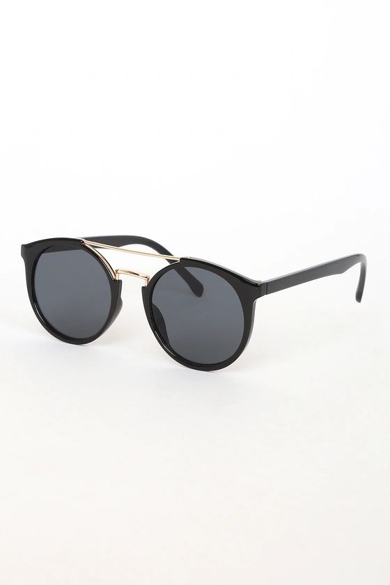 Sun's Out Black Round Sunglasses | Lulus (US)