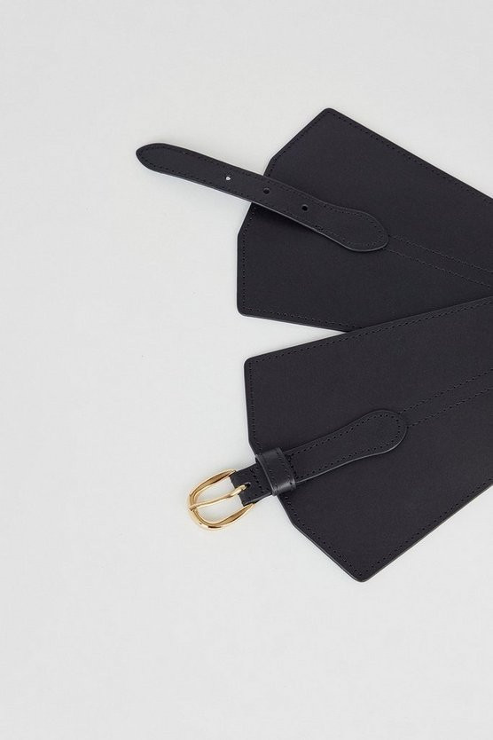 Leather Wide Waist Belt | Karen Millen US