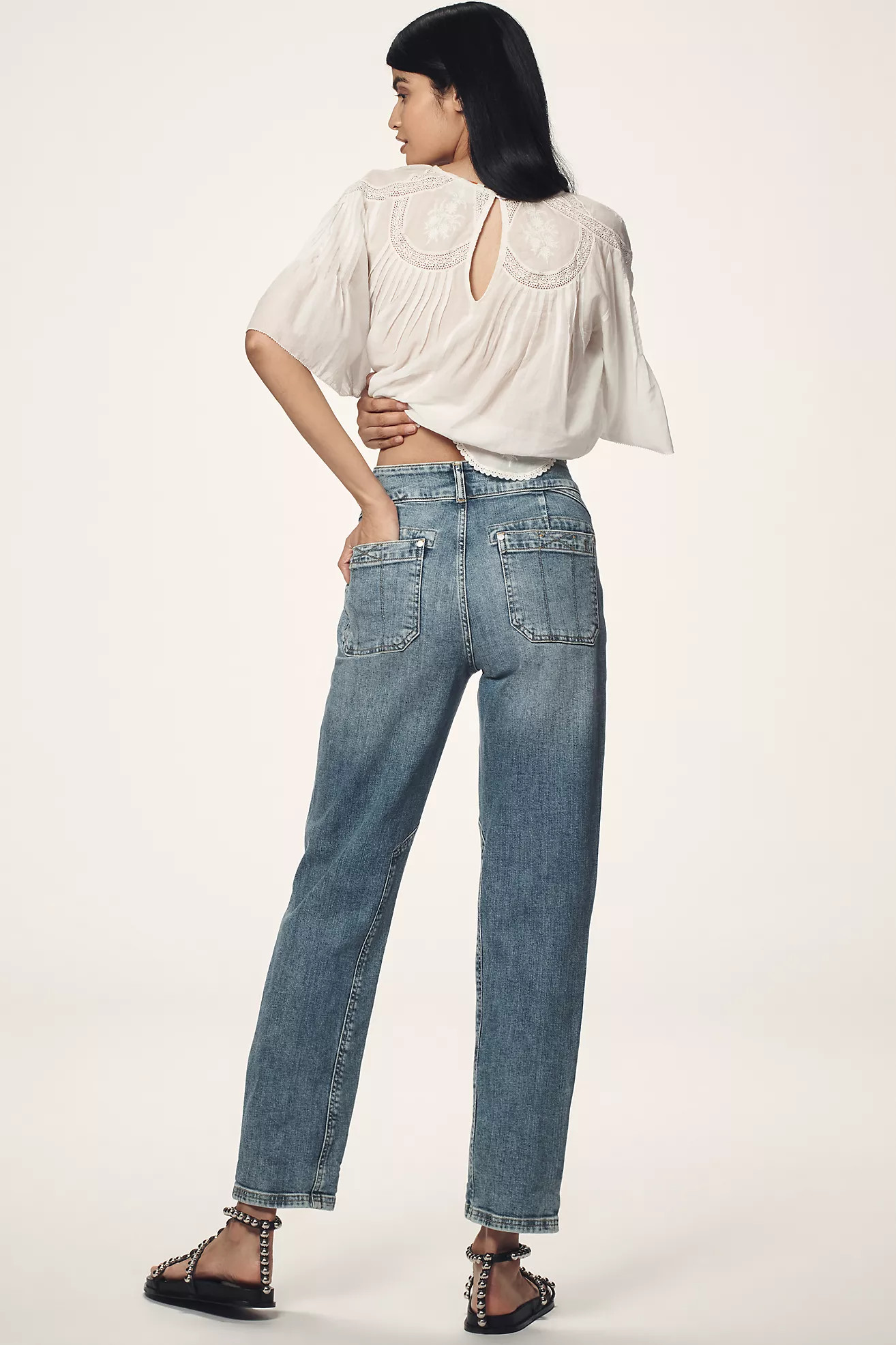 The Wanderer Mid-Rise Relaxed-Leg Jeans by Pilcro | Anthropologie (US)