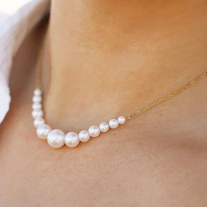 Gabriela Pearl Bubble Necklace | Liv Bella Vita