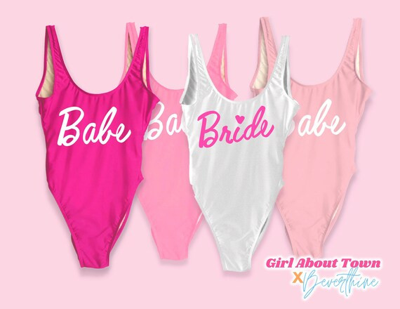 Bachelorette Swimsuits Malibu Bride Bathing Suits. Hot Pink | Etsy | Etsy (US)