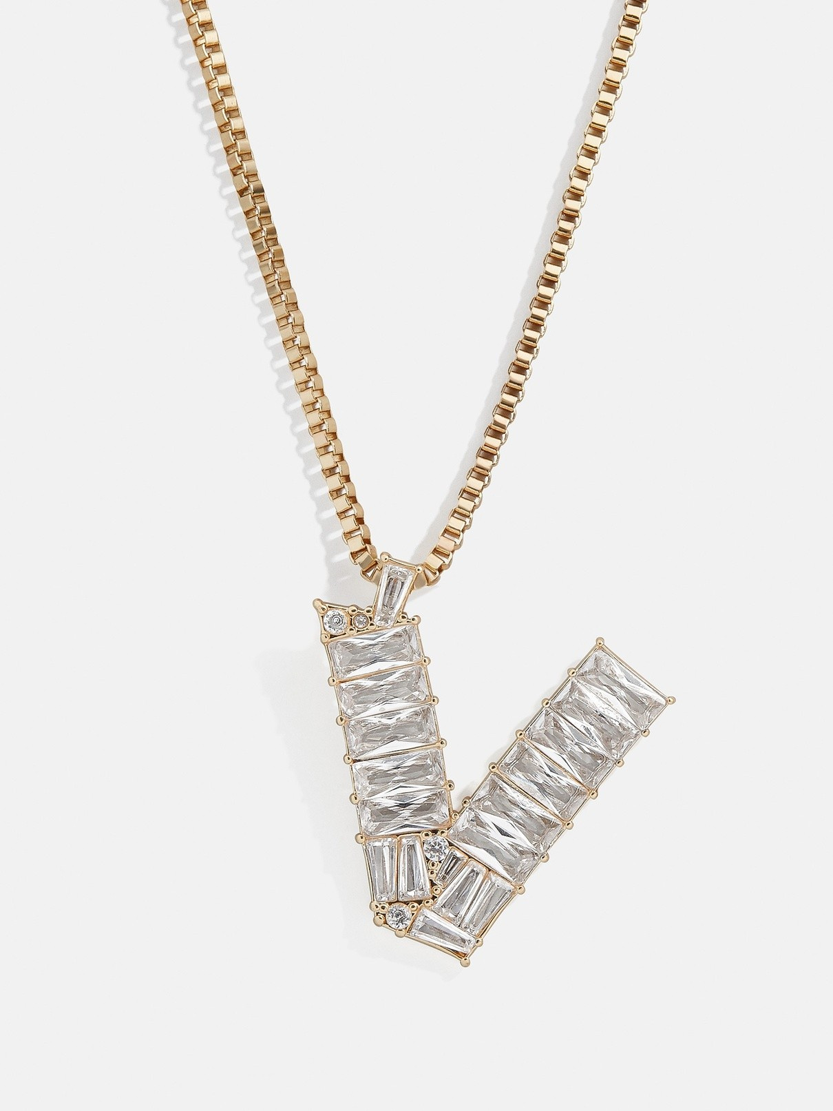 Baguette Initial Necklace | BaubleBar (US)