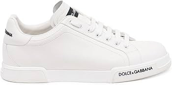 Amazon.com: Dolce&Gabbana, Portofino Leather Sneakers, 40 (7 US/6 UK), Bianco : Amazon Luxury | Amazon (US)