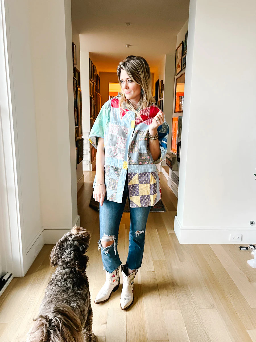 Cropped Colorful Geometric Cape | Brooke Wright Designs