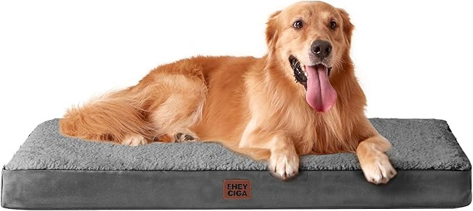 EHEYCIGA Orthopedic XL Dog Beds for Extra Large Dogs with Removable Washable Cover for Crate, Gre... | Amazon (US)