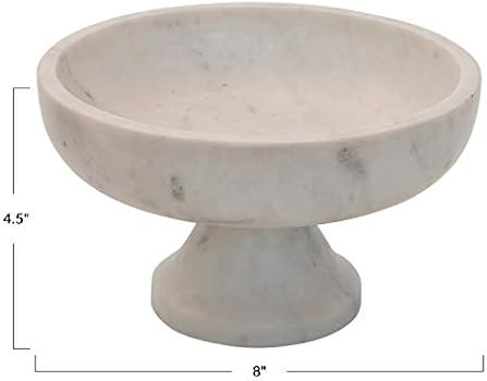 Bloomingville Marble Footed, White Bowl | Amazon (US)