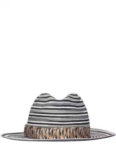 Missoni - Striped panama hat - Black | Luisaviaroma | Luisaviaroma
