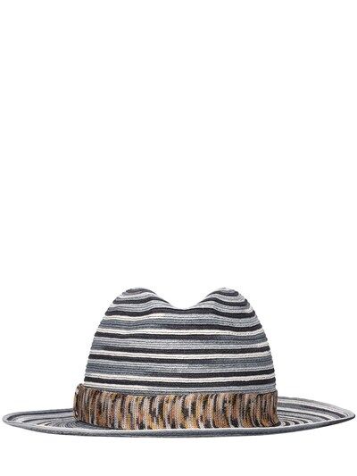 Missoni - Striped panama hat - Black | Luisaviaroma | Luisaviaroma
