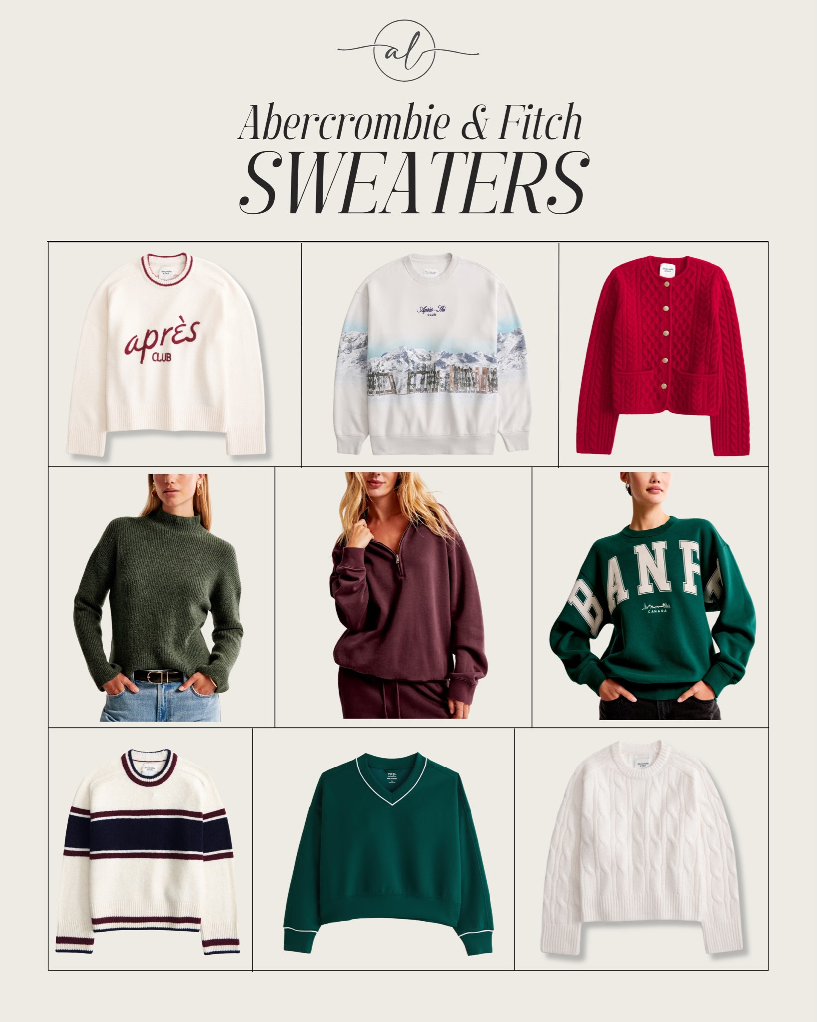 Winter sweaters from Abercrombie, these are in my wishlist for my next winter trip ❤️. Christmas sweaters, winter tops, winter fashion, winter outfits 

#LTKSeasonal #LTKU #LTKStyleTip