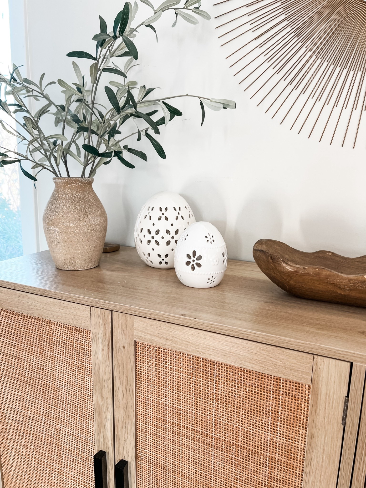 Walmart decorative Easter eggs look good anywhere! Some have lights, they cast the prettiest shadow patterns at night! #walmarthome 

#LTKHome