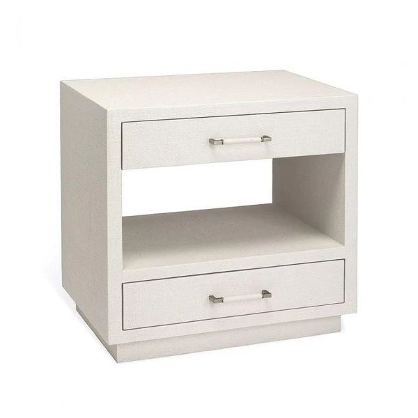 Interlude Home Taylor Bedside Chest in White | Alchemy Fine Home