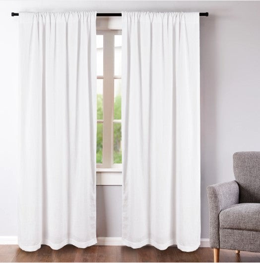 White Washed Linen Drape Panel Set | Megan Molten