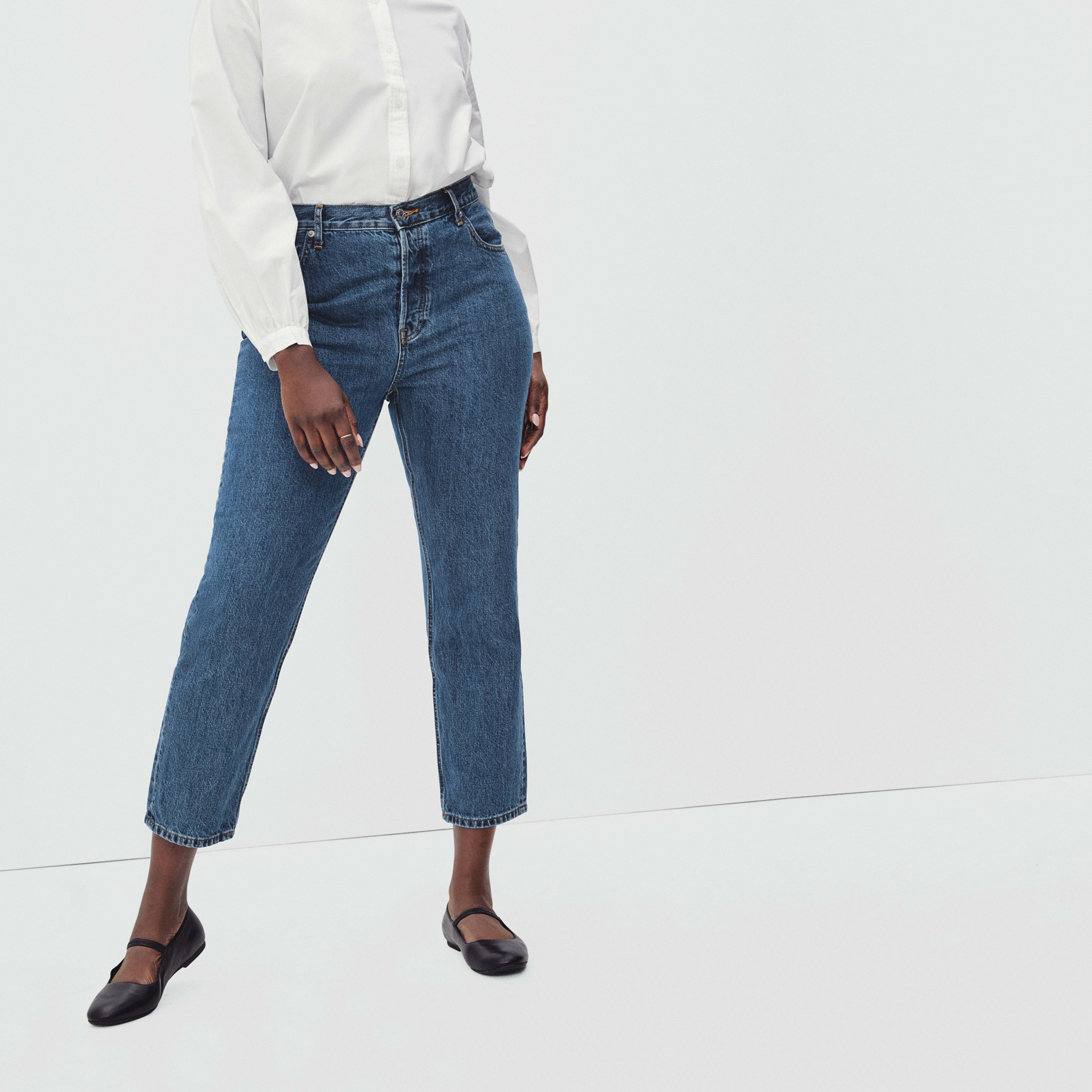 Women's Curvy '90s CheekyÂ® Jean by Everlane in Medium Blue Wash, Size 25 | Everlane