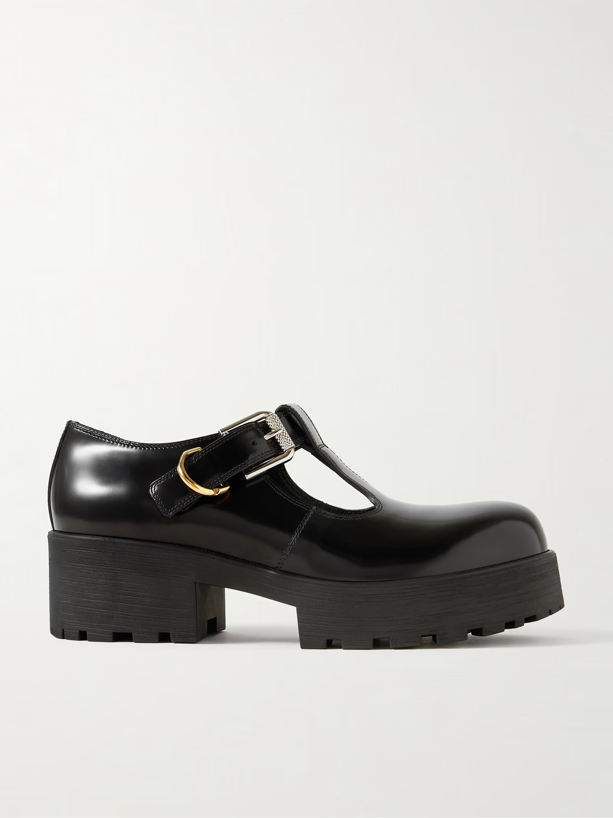 Givenchy - Voyou Baby Leather Platform Mary Jane Pumps - Black | NET-A-PORTER (US)