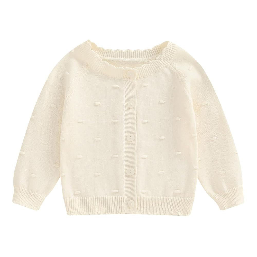 Infant Baby Girl Cardigan Sweater Long Sleeve Button Up Knit Sweatshirt Jacket Toddler Baby Girl ... | Amazon (US)