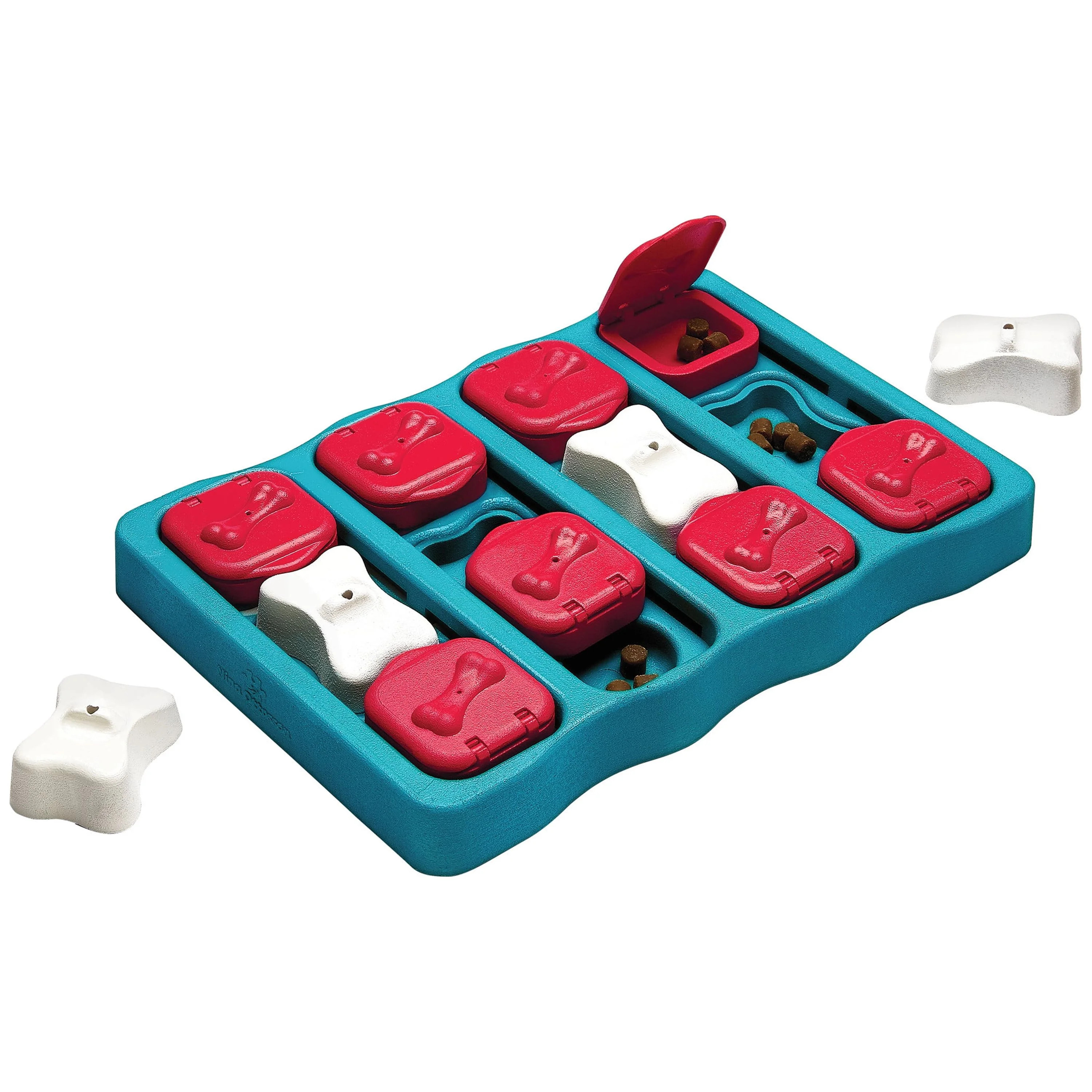 Outward Hound Nina Dog Brick Interactive Treat Puzzle Dog Toy, Blue, One-Size | Walmart (US)