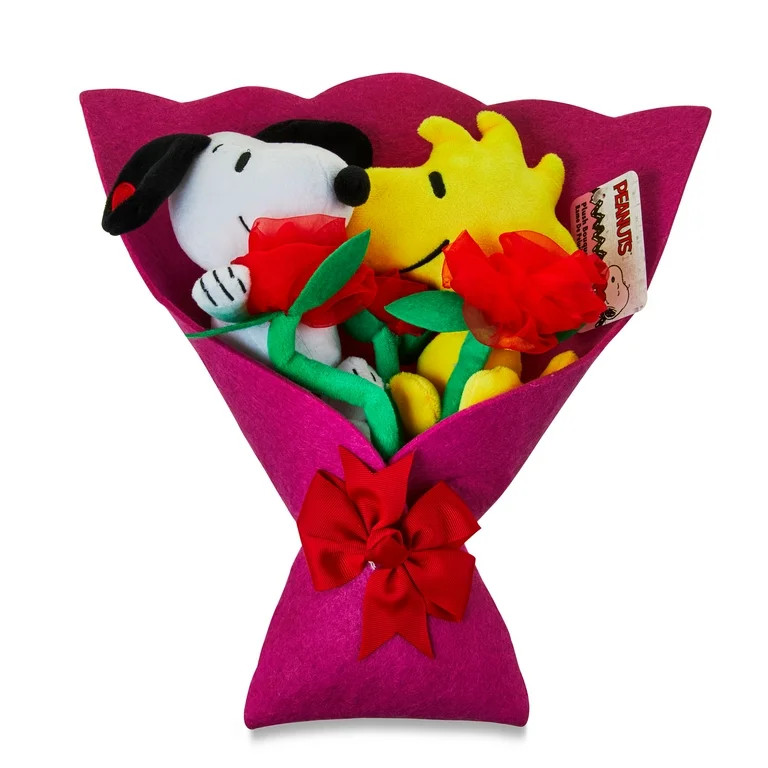 Peanuts, Snoopy and Woodstock Plush Valentine's Bouquet, Multi-Color, All Ages | Walmart (US)