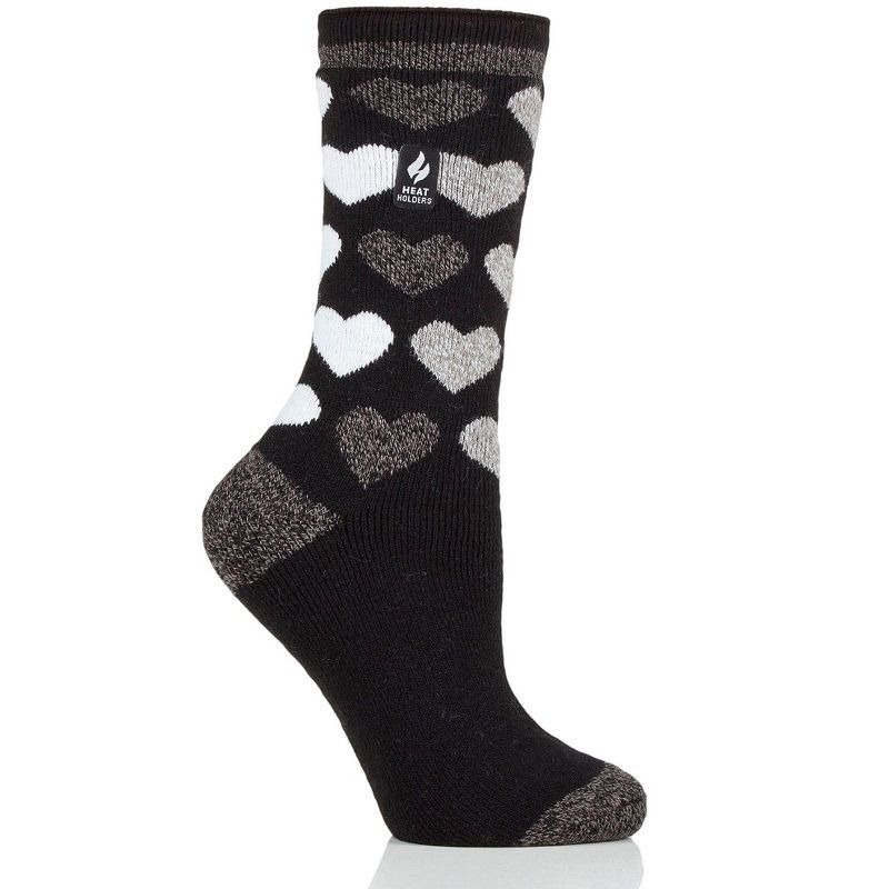 Heat Holder® Women's Jennifer LITE™ Heart Crew Socks| Thermal Yarn | Medium-Thick Socks Casual... | Target
