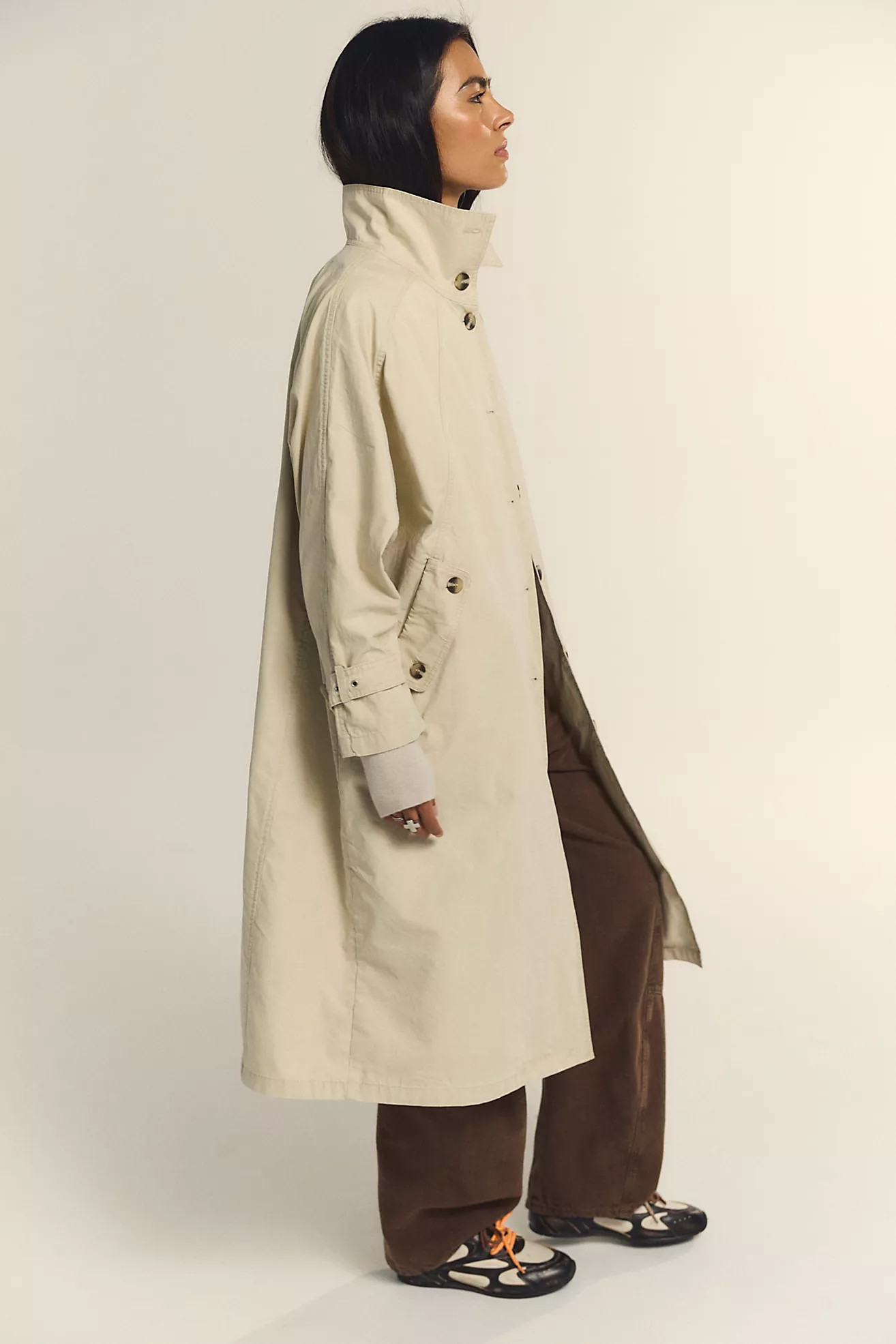 We The Free Drop Down Washed Funnel-Neck Trench | Free People (Global - UK&FR Excluded)