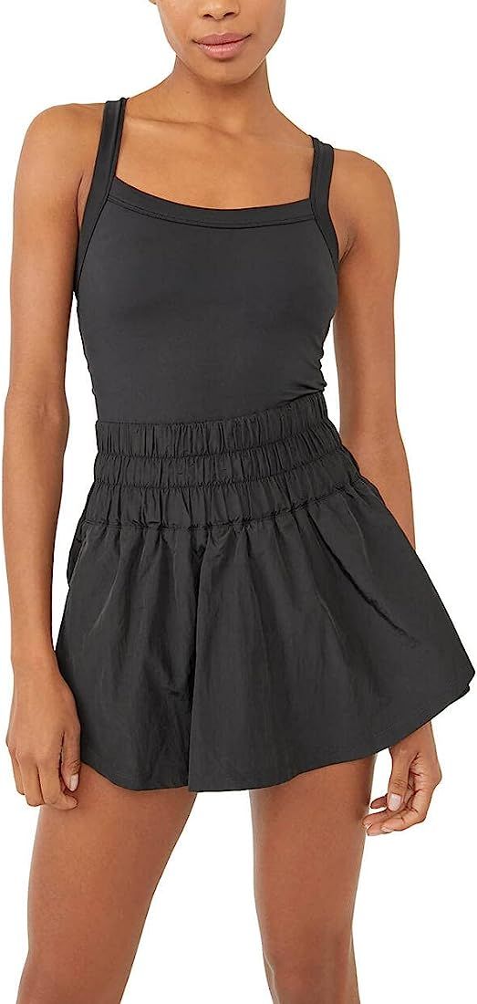 The Way Home Skortsie Workout Mini Dress Free FP People Dupes with Shorts Underneath, Sleeveless ... | Amazon (US)