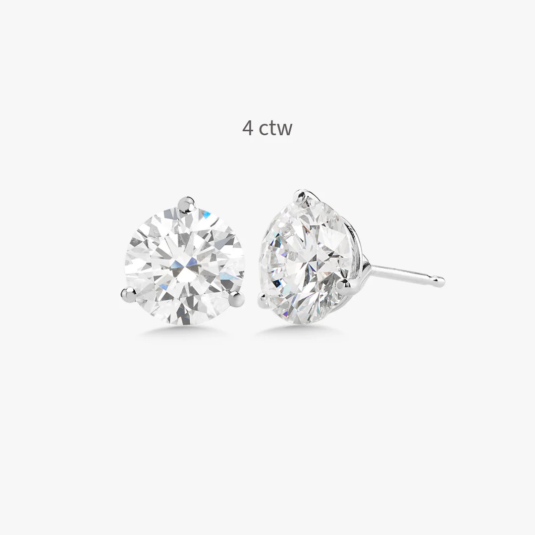 Lab Grown Round Brilliant Cut Diamond Studs | RW Fine Jewelry