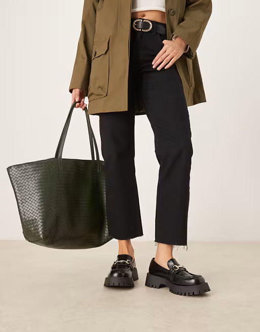 ASOS DESIGN Masterpiece chunky loafer in black | ASOS (Global)