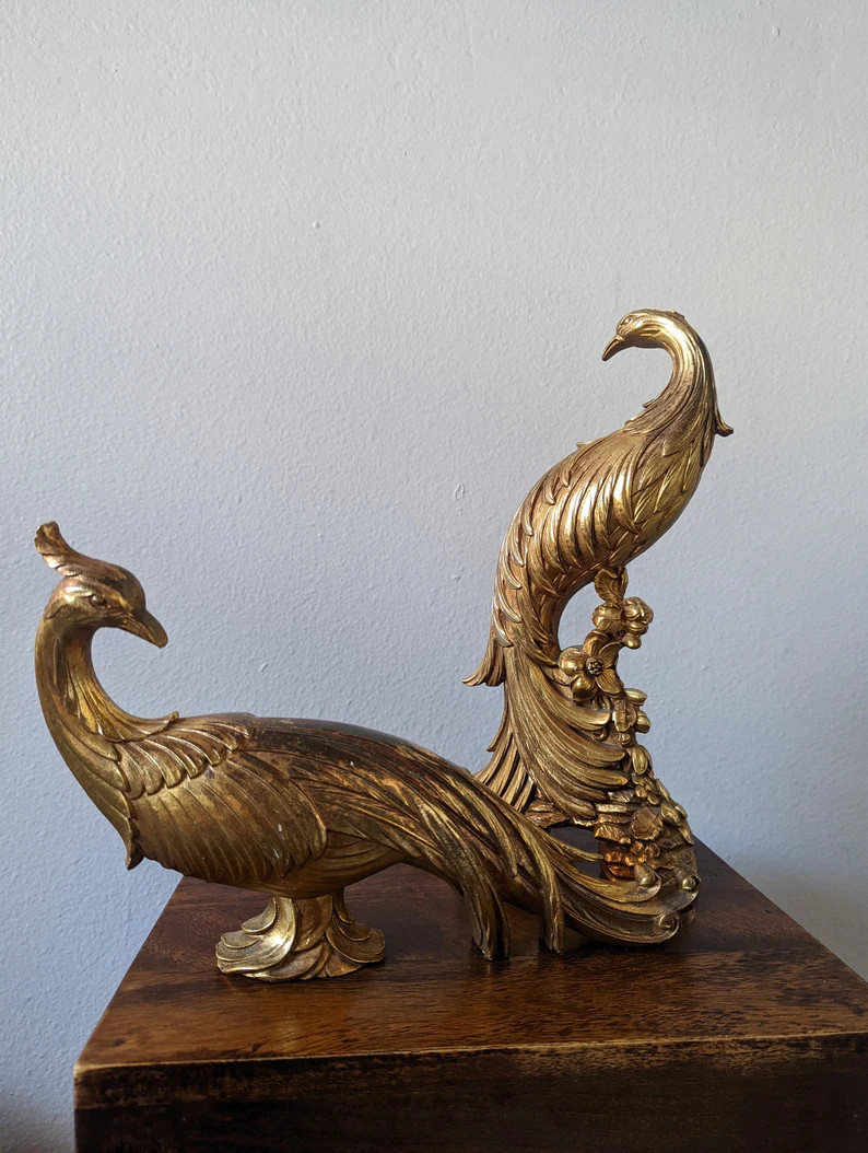 Vintage Peacock Syroco Syracuse Set of 2 - Etsy | Etsy (US)