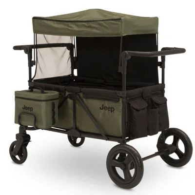 Jeep Deluxe Wrangler Stroller Wagon with Cooler Bag and Parent Organizer by Delta Children | Wayfair North America