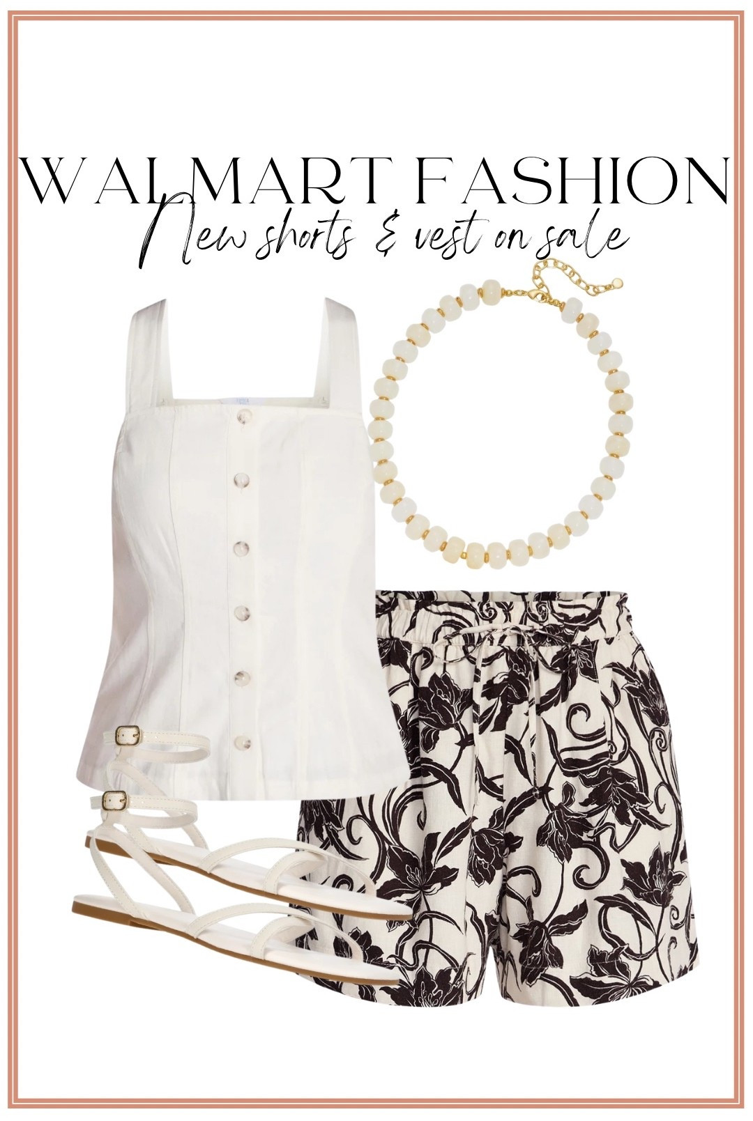 🤎✨ A brown-and-cream color palette never goes out of style! This new Walmart fashion look combines a chic cream button-front vest with the prettiest brown floral shorts for an outfit that feels elevated, effortless, and perfect for summer.

The structured vest adds a polished touch, while the flowy printed shorts keep the look comfortable and easy to wear. Finished with neutral sandals and simple accessories, this is the kind of outfit you’ll reach for on repeat for brunch, vacation, date nights, and everyday summer plans.

✨ Walmart cream button-front vest
✨ Walmart brown floral shorts
✨ Neutral summer sandals
✨ Affordable Walmart fashion find
✨ Easy mix-and-match summer outfit

I love pieces that can be styled so many different ways, and both of these are wardrobe staples you’ll wear all season long!

#WalmartFashion #WalmartFinds #SummerOutfit #BrownAndCream #NeutralStyle #AffordableFashion #WalmartStyle #VestOutfit #PrintedShorts #SummerStyle #VacationOutfit #CasualChic #EverydayFashion #FashionFinds #StyleOnABudget #SummerWardrobe #WomensFashion #OutfitInspiration #OOTD #FashionDeals 🤎🤍

#LTKootd #LTKPetite #LTKSaleAlert