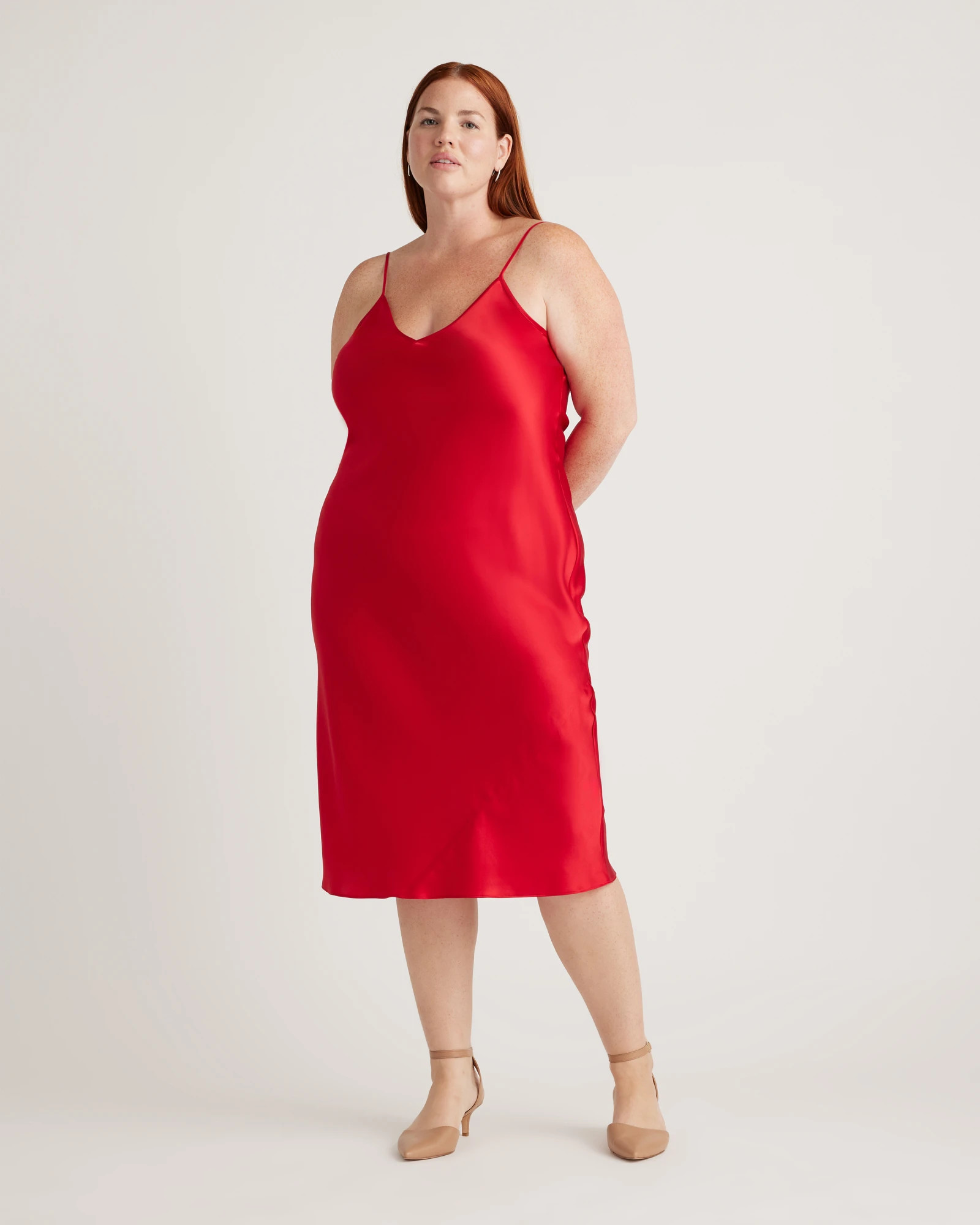 100% Washable Silk Slip Dress in Salsa | Quince