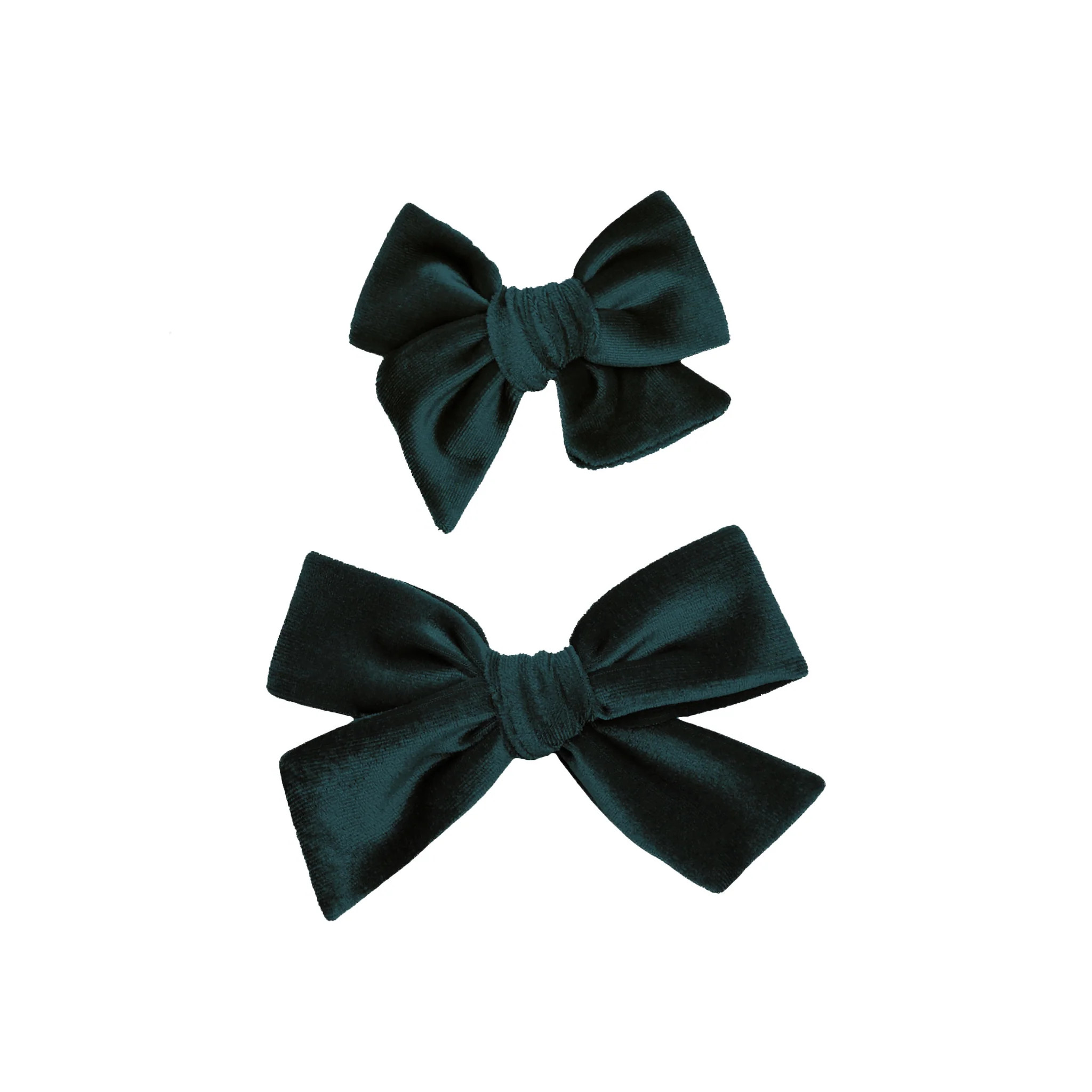 Velvet - Emerald Bow Clip | Lou Lou & Company