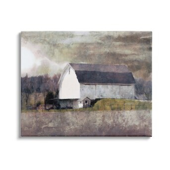 Stupell Industries Stormy Sky Country Farm Barn Murky Field Landscape Bluebird Barn 40-in H x 30-... | Lowe's