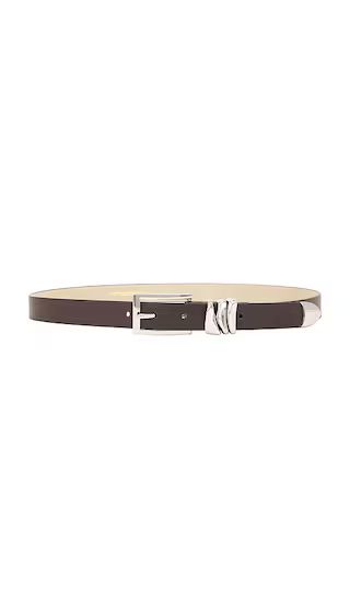 Modern Belt in Chocolate & Silver | Revolve Clothing (Global)