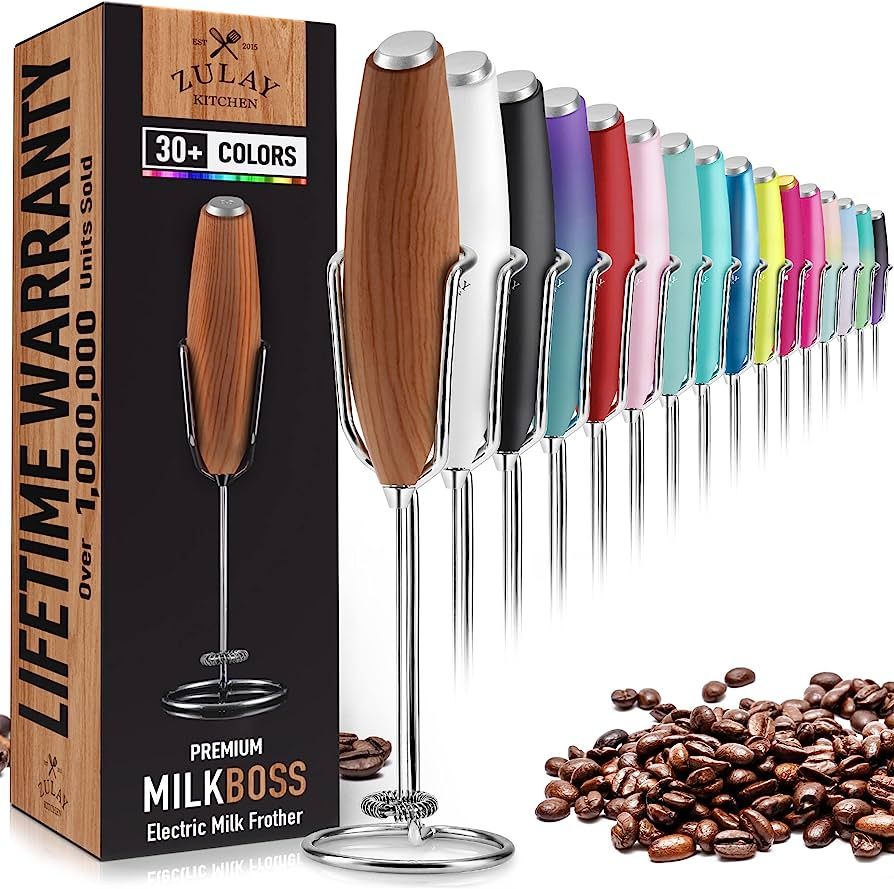 ULTRA HIGH SPEED MILK FROTHER For Coffee With NEW UPGRADED STAND - Powerful, Compact Handheld Mix... | Amazon (US)