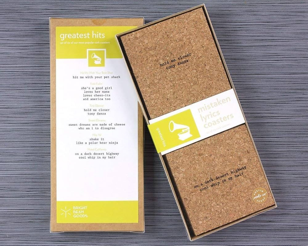 Greatest Hits Mistaken Lyrics Coasters | Amazon (US)