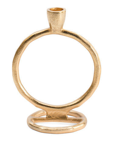 8in Metal Round Ring Taper Candle Holder | TJ Maxx