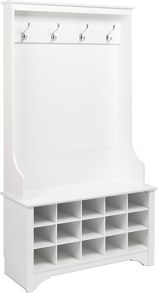 prepac WSOG-0011-1 Hall Tree with Shoe Storage, White | Amazon (CA)