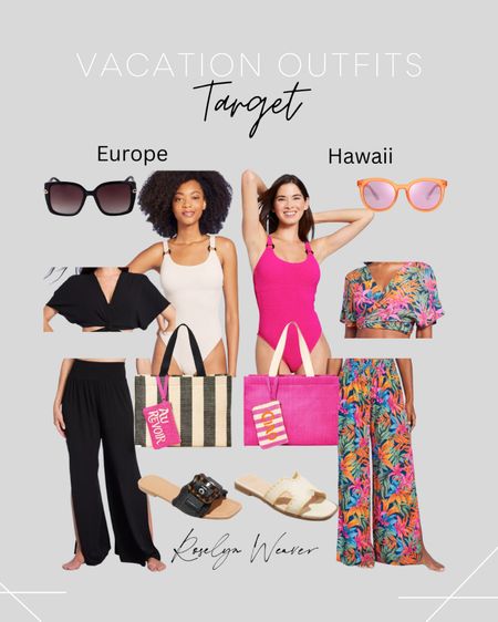 Summer swimwear vacation outfits from Target 😎

One piece swimsuit, swim coverup, travel tote bag, Europe vacation outfit, beach vacation outfit 

#LTKTravel #LTKSwim #LTKFindsUnder50