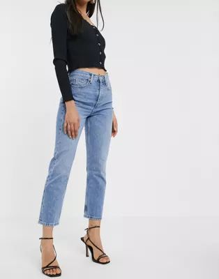 Topshop Editor straight leg jeans in bleach wash | ASOS (Global)