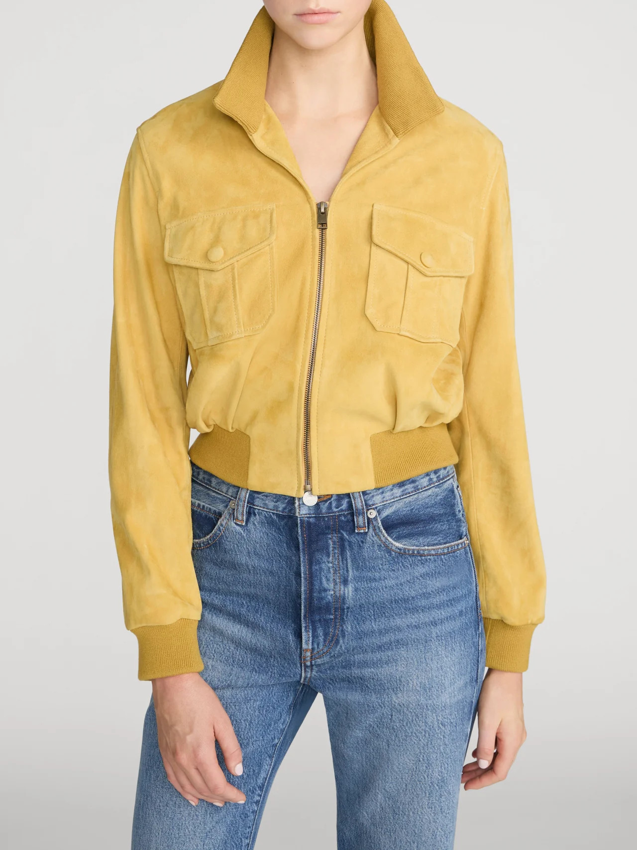 The Suede Ace Jacket -- Dijon | Frame Denim