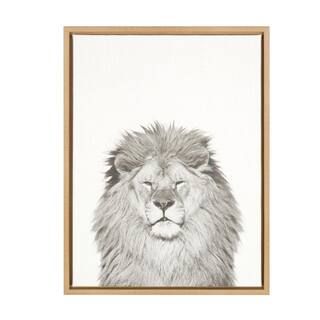 Kate and Laurel 24 in. x 18 in. "Lion" by Tai Prints Framed Canvas Wall Art 211426 | The Home Depot