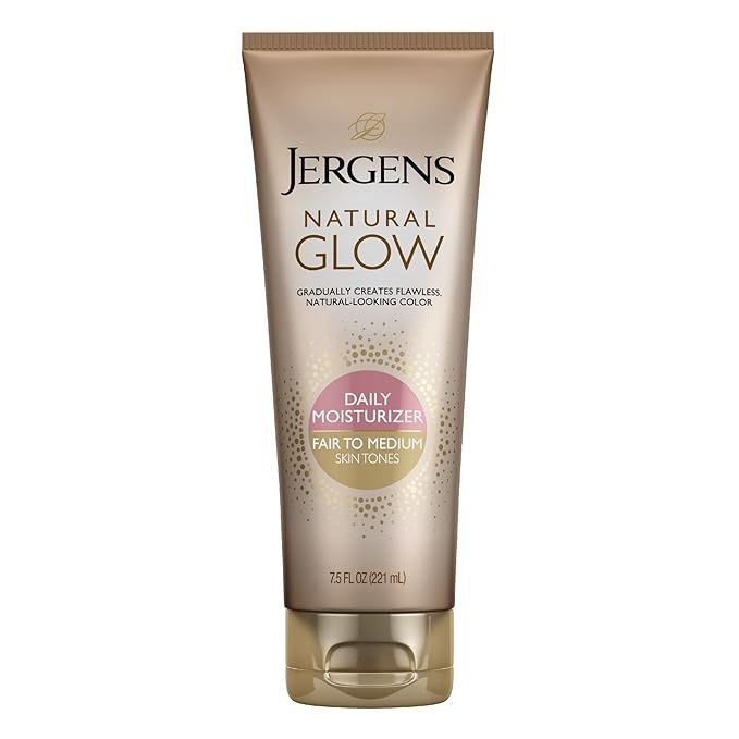 Jergens Natural Glow Sunless Tanning Lotion, Self Tanner, Fair to Medium Skin Tone, Daily Moistur... | Amazon (US)