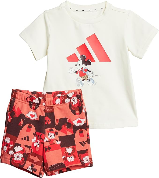 adidas baby-girls Disney Mickey Mouse T-shirt Set | Amazon (US)