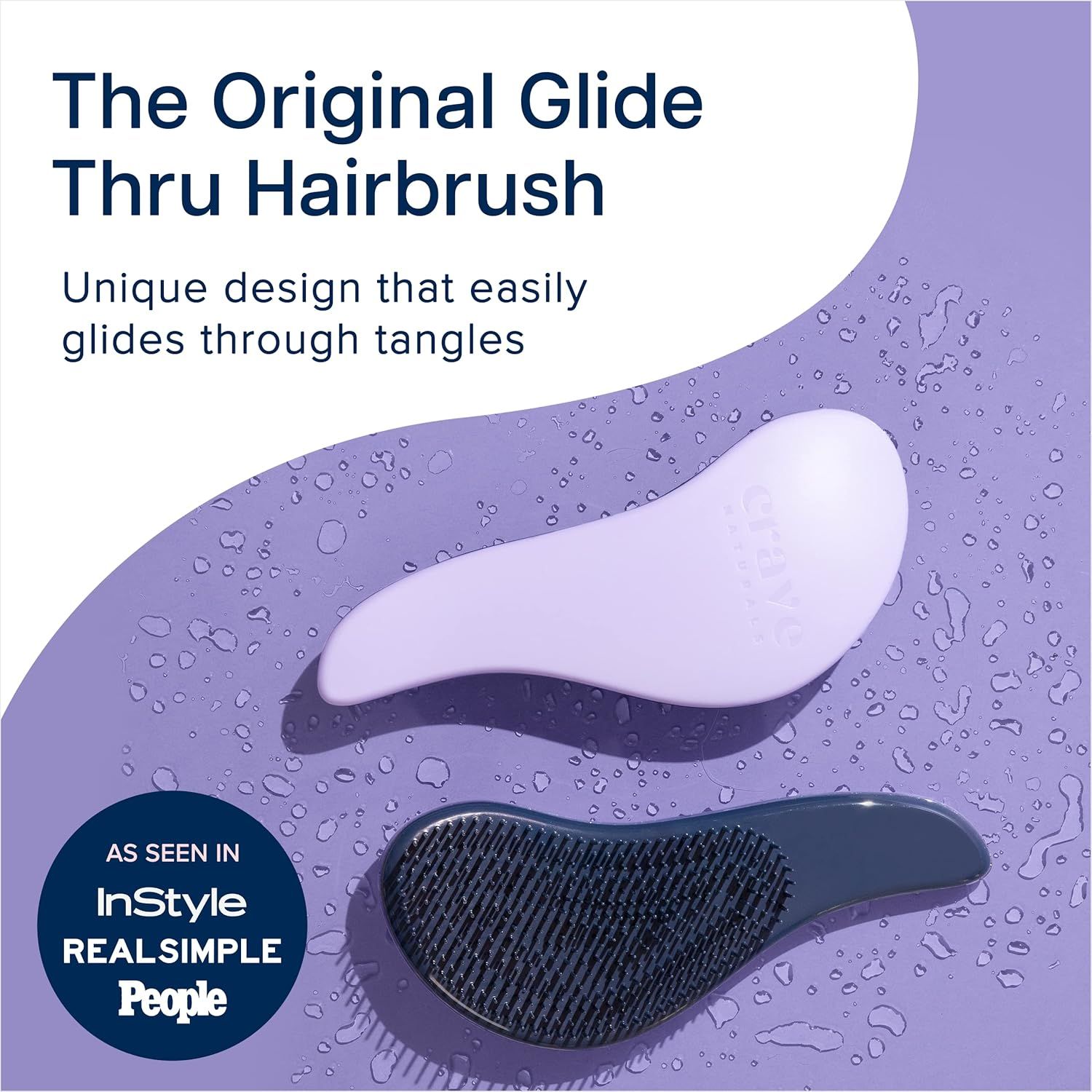 Glide Thru Detangling Brush for Kids & Adults - For Natural, Curly, Straight, Wet or Dry Hair | Amazon (US)