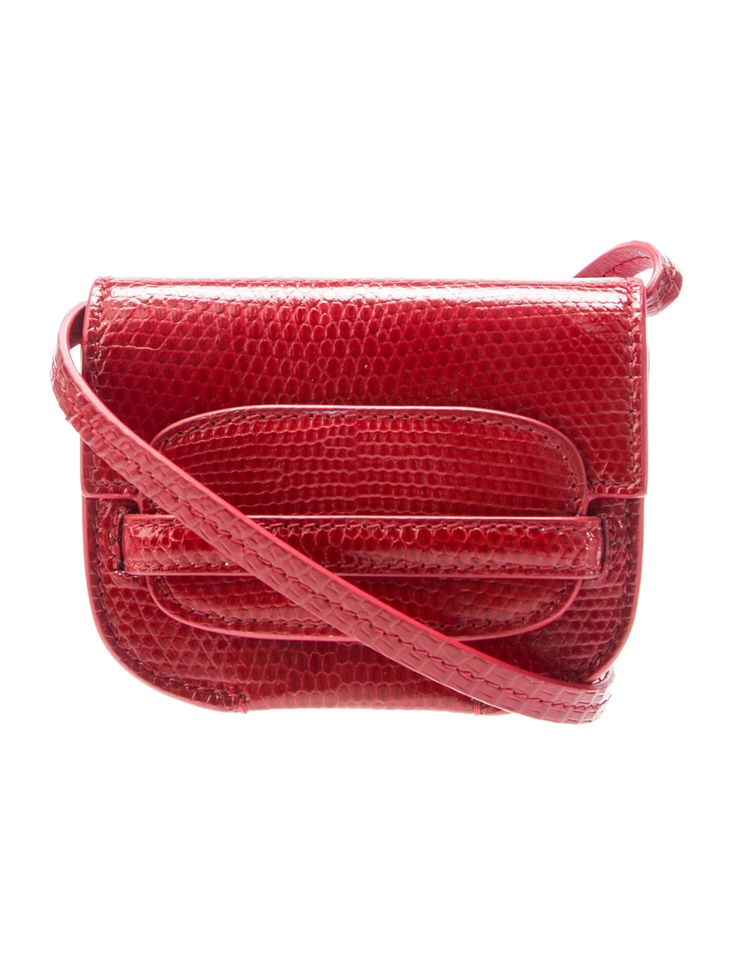 Embossed Leather Sport Card Case on Strap Mini | The RealReal