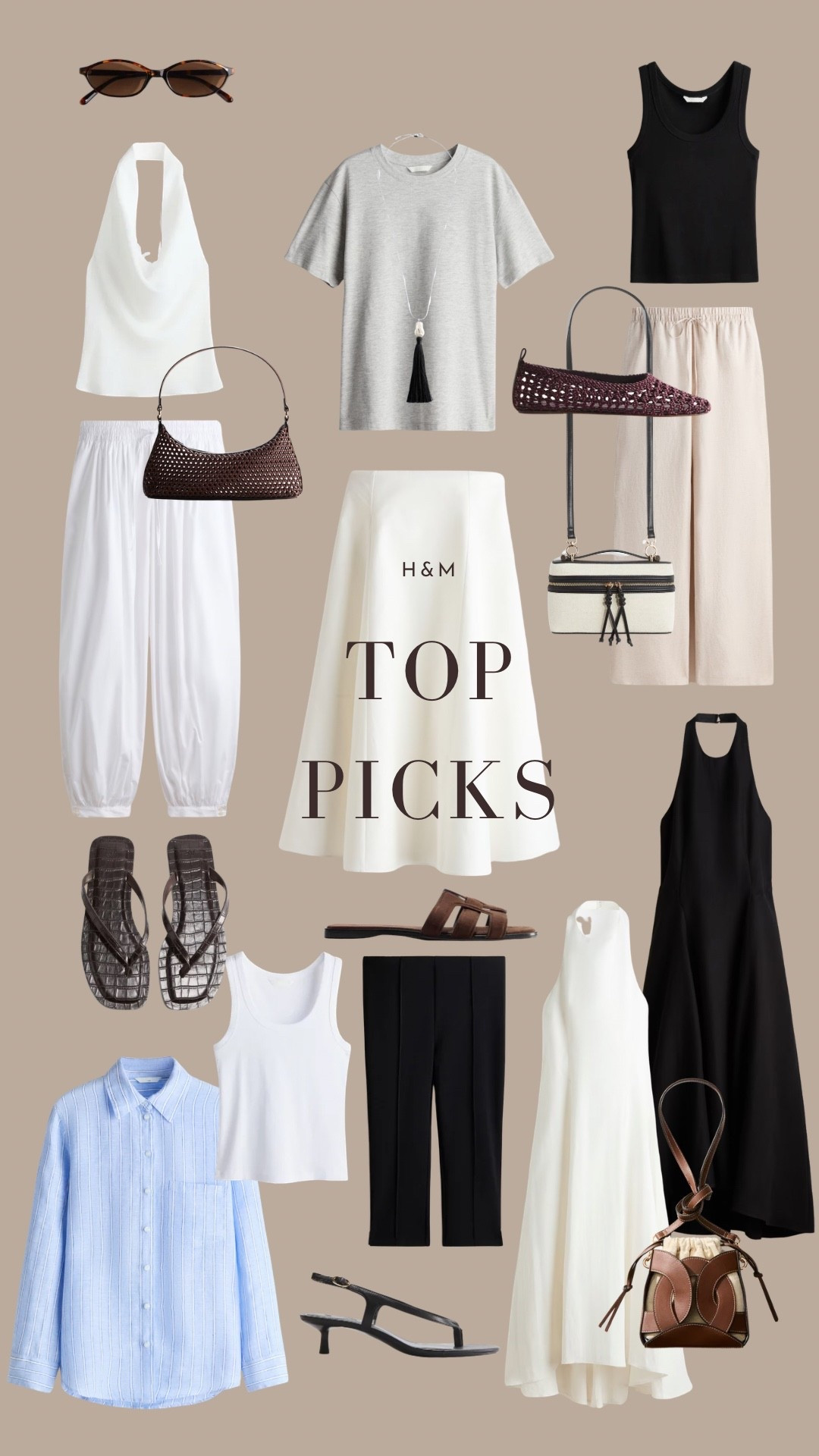H&M summer heatwave top picks ☀️🤍 

White skirt, balloon pants, summer dress, black dress, linen trousers, blue shirt, sandals

#LTKuk #LTKsummer #LTKstyletip