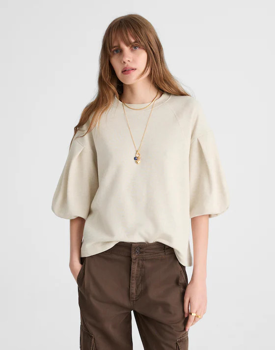 Puff-Sleeve Sweatshirt Tee | Madewell