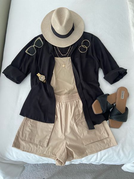 Summer outfits. Vacation outfits. Black and beige outfit. 

#LTKSeasonal #LTKstyletip